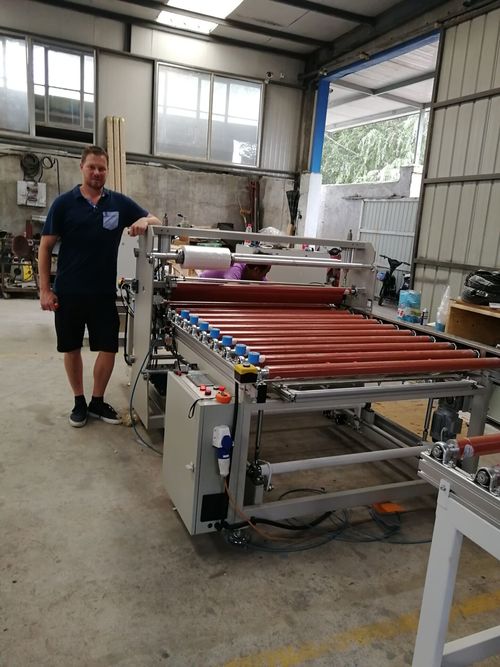 Automatic Protective Film Application Machine for Insulating Glass with Automatic Cutter